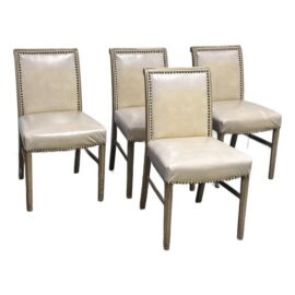 Jean-Michel Frank Style Dining Chairs, Set of Four