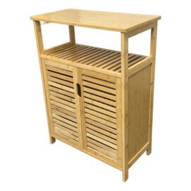 Bamboo Double Door Storage Cabinet