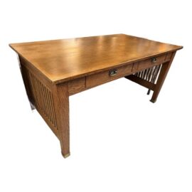 Arts & Crafts Mission Style Spindle Library Desk