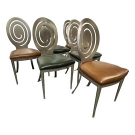 Ethan Allen Radius Dining Chairs, Set of Six