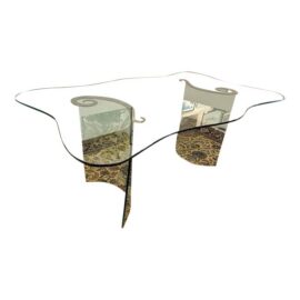 Post Modern Tempered Glass Dining Room Table