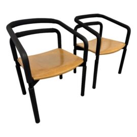 Brian Kane for Metropolitan Rubber Lounge Armchairs, Pair