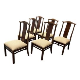 Bernhardt Furniture High Back Dining Chairs, Set of Six. Estimate Price: $6,000