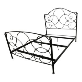 Queen Size Bombay Company Scrollwork Metal Bed Frame