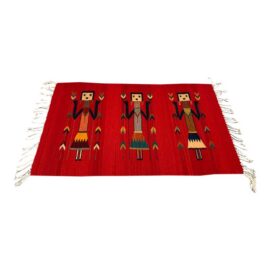 1ft 11in × 3ft 8in Southwestern Navajo Yei Russet Ancestor Area Rug