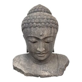 Indonesian Hand Carved Lava Stone Buddha Bust. Estimated Price: $4,000
