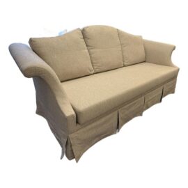 Camelback Sofa With Kick Pleat Formal Sofa. Estimated Price: $4,500