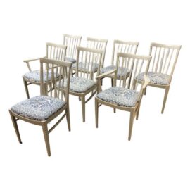 Carl Malmsten for Bodafors Herrgården Mid 20th Century Dining Chairs, Set of Eight