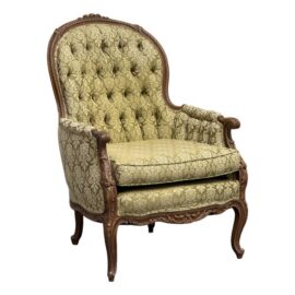 Louis XV Style Tufted Bergère Armchair