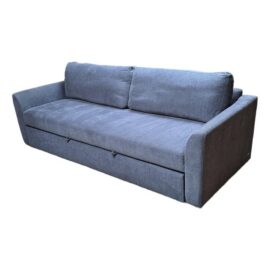American Leather for Crate & Barrel Queen Bedford Trundle Sleep Sofa, Lake Chenille. Original Price: $5,700
