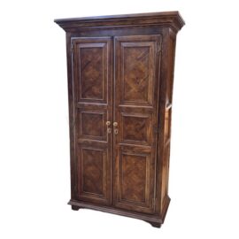 Century Furniture English Tudor Oak Wood Armoire. Estimate Price: $5,000