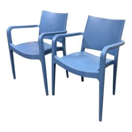 Tilia Specto-Xl Blue Armchairs, Pair. Original Price: $200