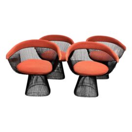 Warren Platner for Knoll International Platner Armchairs, Set of Four. Original Price: $25,000