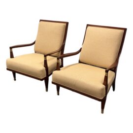 Lucien Rollin Collection Swedish Art Deco Lounge Chairs, Pair. Original Price: $9,600